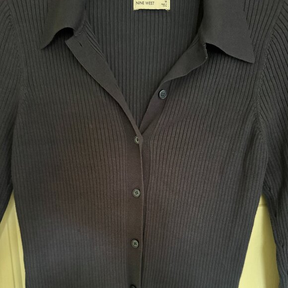 Fully button up ribbed sweater - Picture 3 of 4